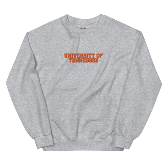Tennessee Collegiate Embroidered Sweatshirt Sport Grey