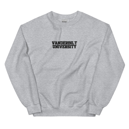 Vanderbilt Collegiate Embroidered Sweatshirt Sport Grey