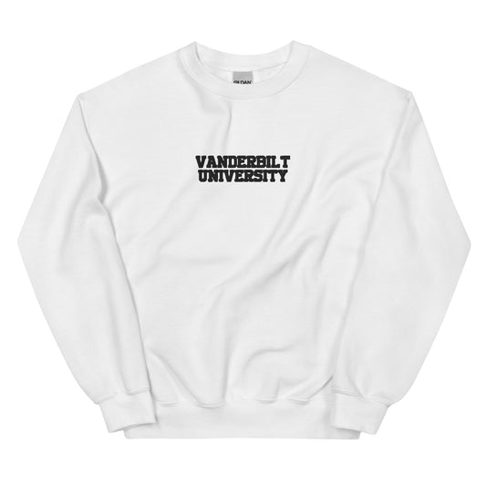 Vanderbilt Collegiate Embroidered Sweatshirt White
